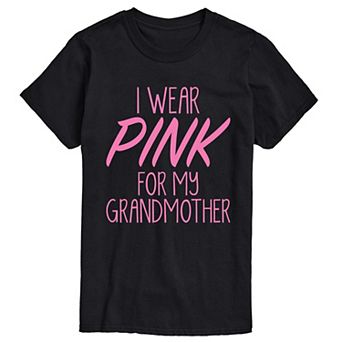 Men's “I Wear Pink for My Grandmother” Breast Cancer Awareness Short Sleeve Graphic T-Shirt