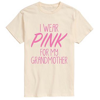 Men's “I Wear Pink for My Grandmother” Breast Cancer Awareness Short Sleeve Graphic T-Shirt