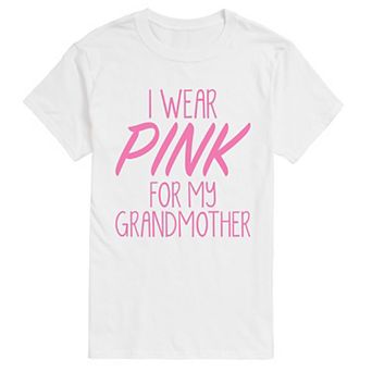 Men's “I Wear Pink for My Grandmother” Breast Cancer Awareness Short Sleeve Graphic T-Shirt