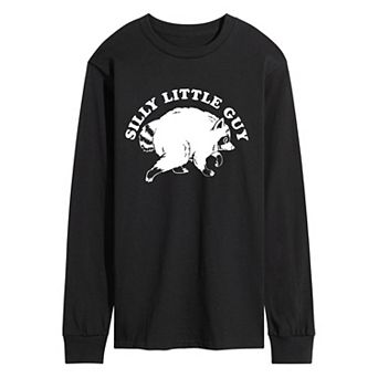 Men's "Silly Little Guy" Jimothy the Raccoon Long Sleeve Graphic T-Shirt