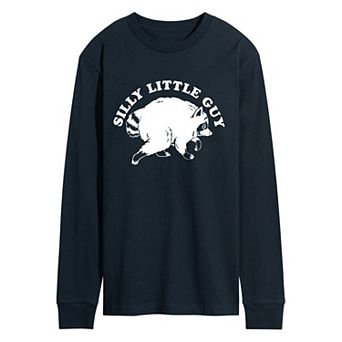 Men's "Silly Little Guy" Jimothy the Raccoon Long Sleeve Graphic T-Shirt