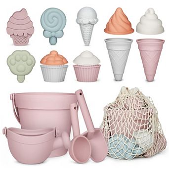 Silicone Beach Toys Bucket Watering Can Shovel Sand Molds