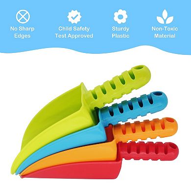 Kids Beach Sand Shovels 4 Pack Outdoor Digging Tools