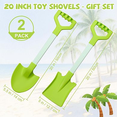 2pack Sand Beach Shovels Plastic Spades Sandbox Digging Play Gift Set