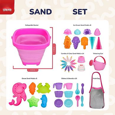 Beach Sand Toys Bucket Shovels Castle Molds Sandbox