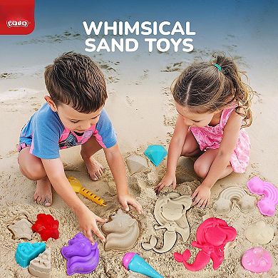 Kids Beach Sand Toys Bucket Shovel Castle Molds Set