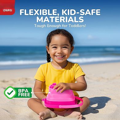 Kids Beach Sand Toys Bucket Shovel Castle Molds Set