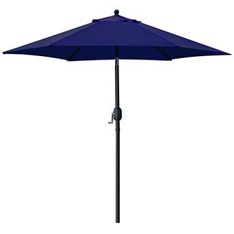 7.5' Patio Umbrella Outdoor Table Market Tilt Crank 6 Ribs