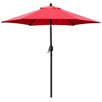 7.5' Patio Umbrella Outdoor Table Market Tilt Crank 6 Ribs