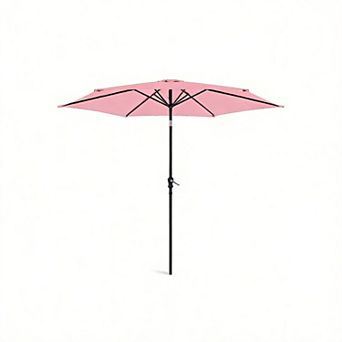 10ft Outdoor Patio Umbrella Table Market Tilt Crank 8 Ribs
