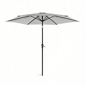 10ft Outdoor Patio Umbrella Table Market Tilt Crank 8 Ribs
