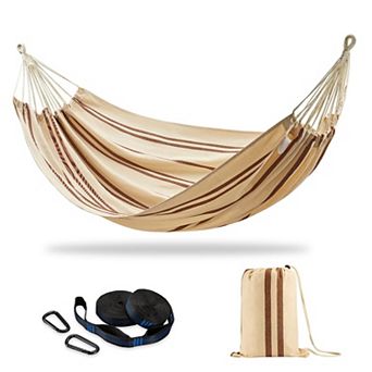 Brazilian Double Hammock With Tree Straps Soft Fabric set