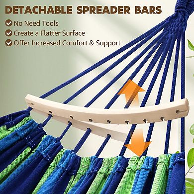 Hammock Portable set Camping Tree Spreader Bar Webbing Carabiner Indoor Outdoor Garden Yard