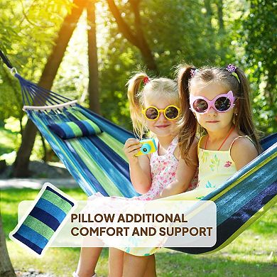 Hammock Portable set Camping Tree Spreader Bar Webbing Carabiner Indoor Outdoor Garden Yard