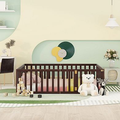 Merax Wood Daybed Frame with Fence