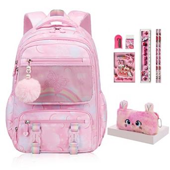 Rainbow Aesthetic Multifunctional backpack set student backpack