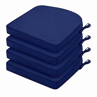 4 Pack Water Resistant Patio Seat Cushions UV Resistant Comfortable Durable