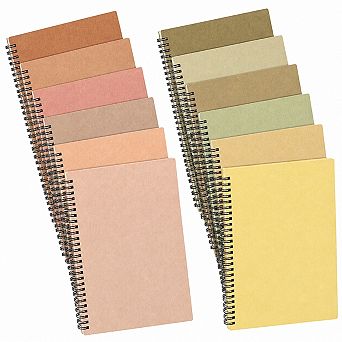 12 Pack A5 Spiral Notebooks College Ruled 120 Pages Thick Cover Smooth Writing For Work School