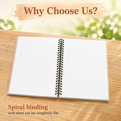 12 Pack A5 Spiral Notebooks College Ruled 120 Pages Thick Cover Smooth Writing For Work School