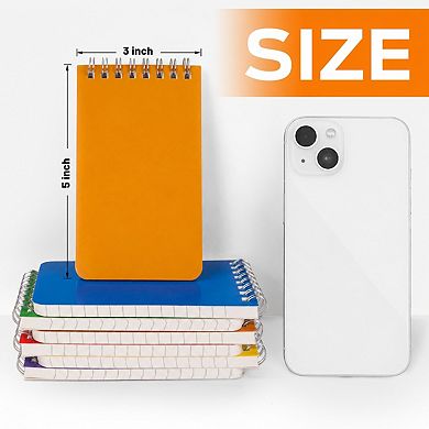 3x5 Inch Pocket Spiral Notepads Bulk 42 Packs 6 Colored 60 Sheets 80gsm
