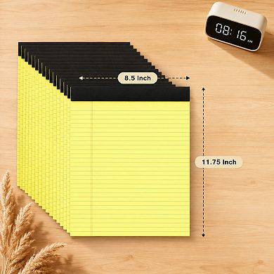 12 Pack Yellow Legal Pads College Ruled 30 Sheets Perforated Smooth Writing