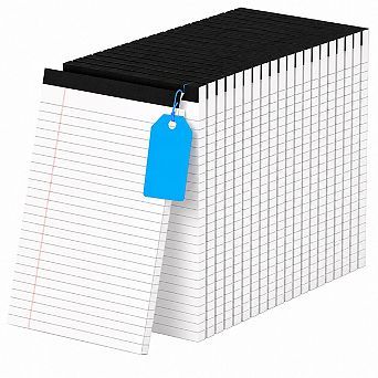 24 Pack Narrow College Ruled Notepads 5x8 30 Sheets Perforated Thick Paper Office School Supplies