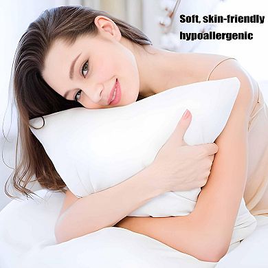 Ultra Thin Soft Skin Friendly Washable Bed Pillow 2 Pack Standard Size