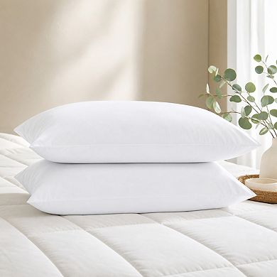 Ultra Thin Soft Skin Friendly Washable Bed Pillow 2 Pack Standard Size