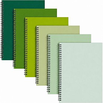 6 Pack Spiral Notebooks College Ruled 80gsm Paper Journals For Study Office