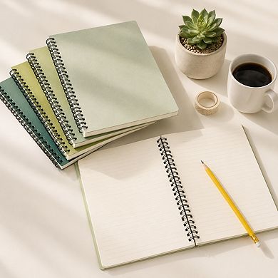 6 Pack Spiral Notebooks College Ruled 80gsm Paper Journals For Study Office