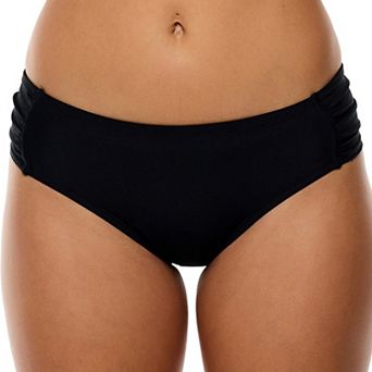 Women's N Solid Midrise Tab Side Bikini Swim Bottoms