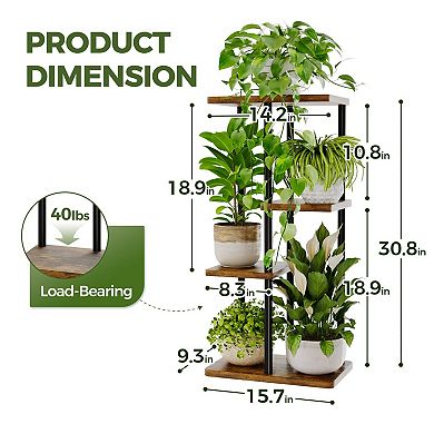 4-Tier Corner Metal Rack