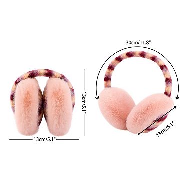Foldable Mink Plush Earmuffs for Women Winter Ear Warmers