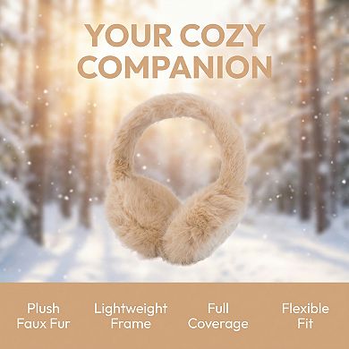 Foldable Winter Earmuffs Soft Fleece Ear Warmers for Outdoor