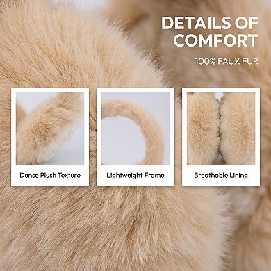 Foldable Winter Earmuffs Soft Fleece Ear Warmers for Outdoor