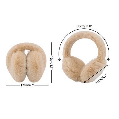 Foldable Winter Earmuffs Soft Fleece Ear Warmers for Outdoor