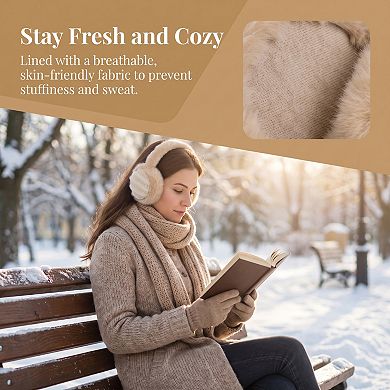 Foldable Winter Earmuffs Soft Fleece Ear Warmers for Outdoor