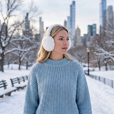 Foldable Solid Color Fleece Winter Warm Earmuffs Windproof