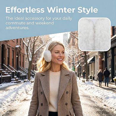 Foldable Solid Color Fleece Winter Warm Earmuffs Windproof
