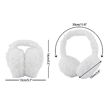 Foldable Solid Color Fleece Winter Warm Earmuffs Windproof