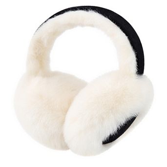Foldable Plush Winter Earmuffs, Windproof Thermal Ear Warmers for Women