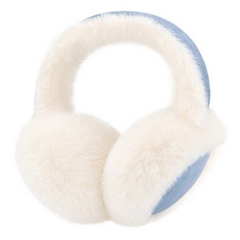 Foldable Plush Winter Earmuffs, Windproof Thermal Ear Warmers for Women
