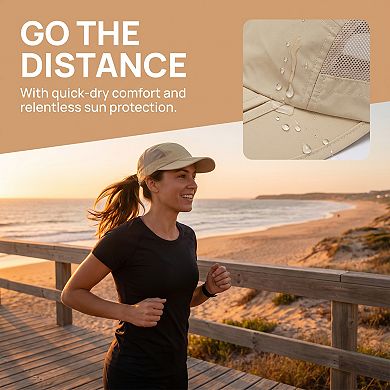 Sun-Protective Baseball Cap, Foldable Adjustable Mesh Quick-Drying Duckbill Cap