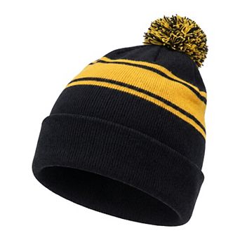 Winter Beanie with Pom-Pom Color Block Jacquard Soft Warm Stretchy Hat for Sport Travel