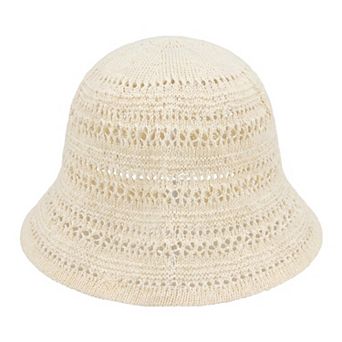 Women's Hollowed-Out Retro Hat, Packable Fishmen Bucket Hat Beach for Seaside
