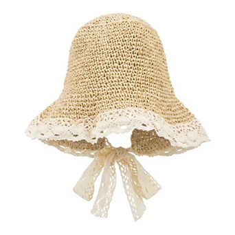 Women's French-style Lace Hat, Packable Fisherman's Beach Hat