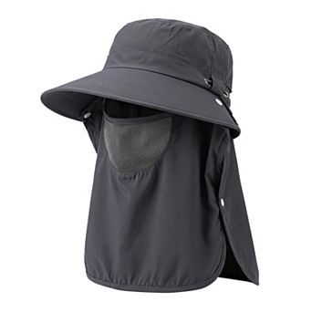 Sun Protection Hat with Face Shield Neck Protector for Outdoor