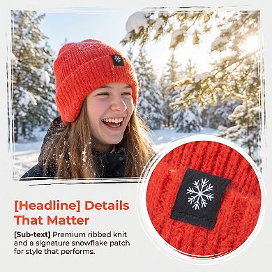 Winter Beanie Ear-Covering, Warm Stretchy Knit Hat