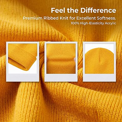 Women's Winter Beanie, Cuff Soft Warm Stretchy Knit Hat Cuffed Cap