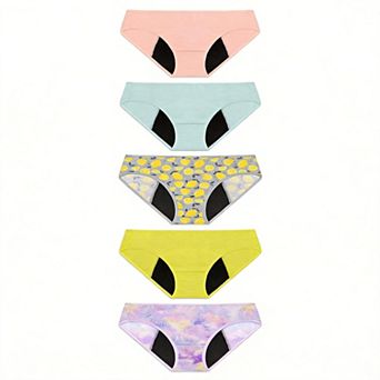 Moderate Flow Leak Proof Modal Period Bikini Briefs For Women 5 pk